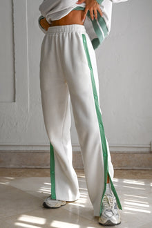 Tearaway Fleece Pants | White & Sage