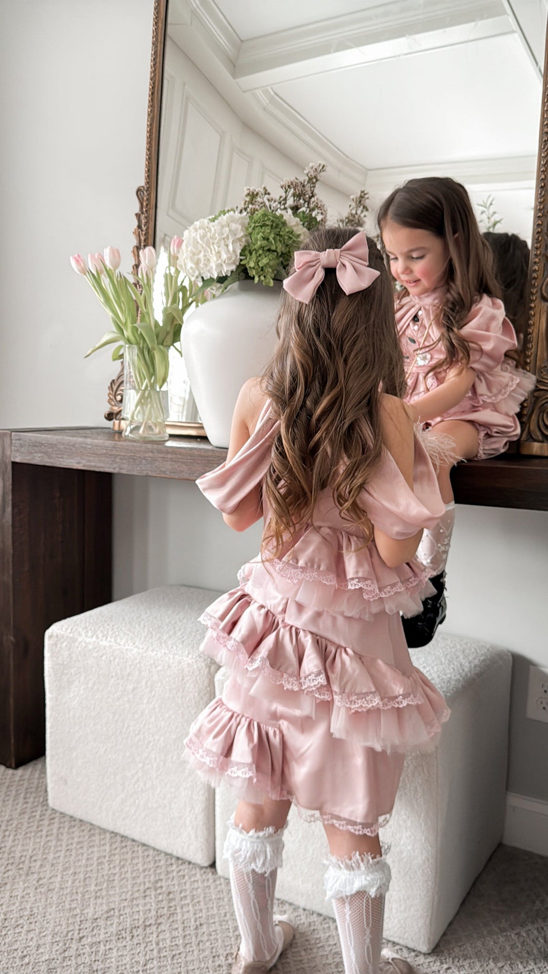 Pink Satin Ballerina Dress | Pink