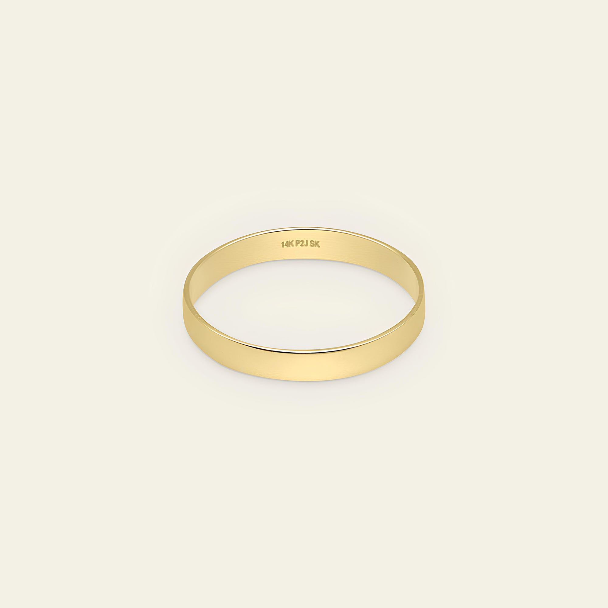 Womens | Bold Stacker Band | 14K Solid Yellow Gold