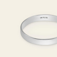 Womens | Bold Stacker Band | 14K Solid White Gold