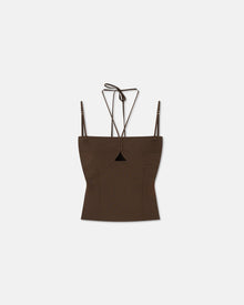 Womens | Davine Double-Strap Top | Bitter Chocolate