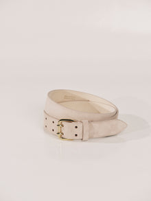 Mini Hutch Suede Belt | Blush & 24K Gold