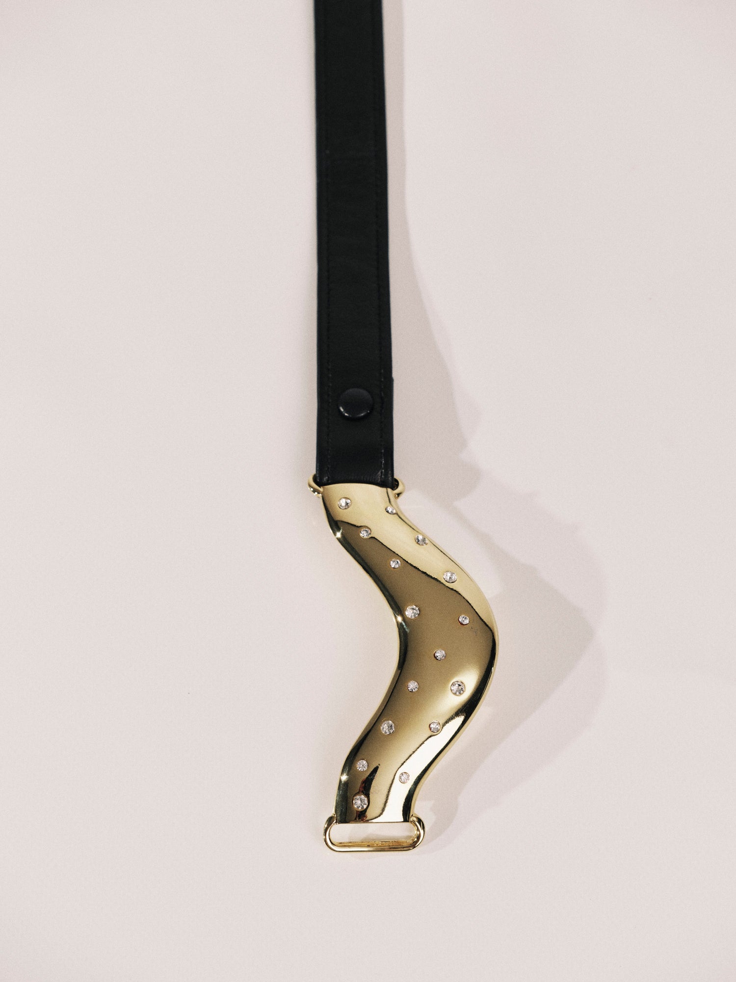 Brancusi Crystal Belt | Black Gold & Crystal