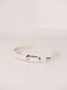 Colette Crystal Belt | Ivory & Silver