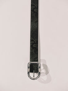Mija Belt | Green Python & Silver