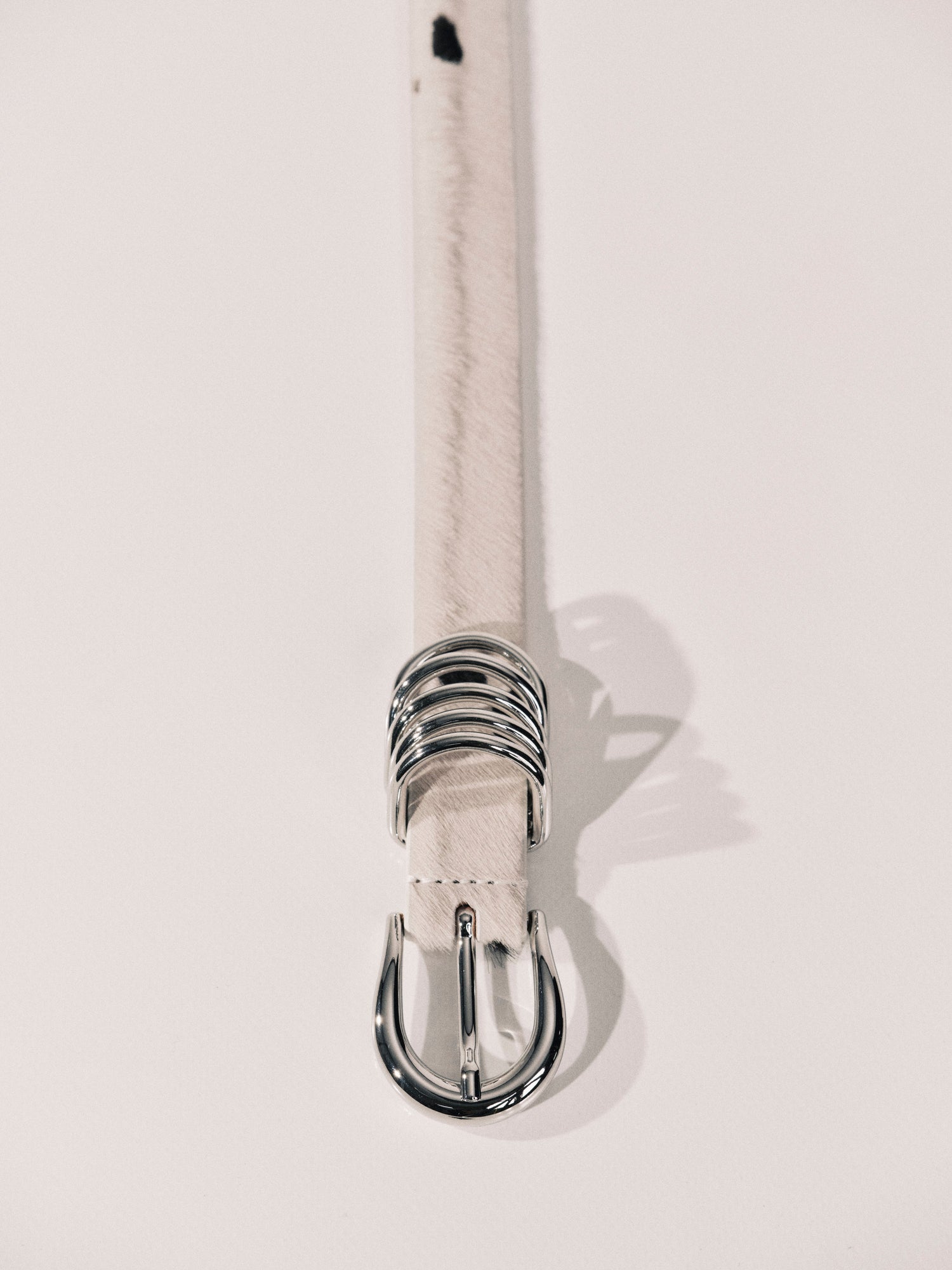 Hollyhock Belt | Black & White Dalmatian & Silver