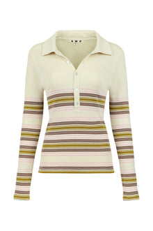 AMO Denim | Desiree Tee in Bone Multi