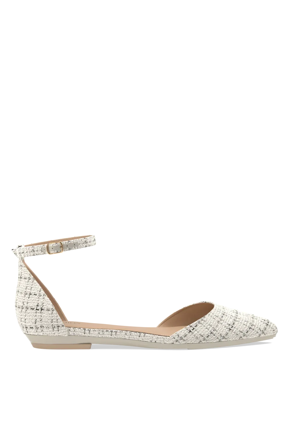 The D'Orsay Tweed Flat | Bone