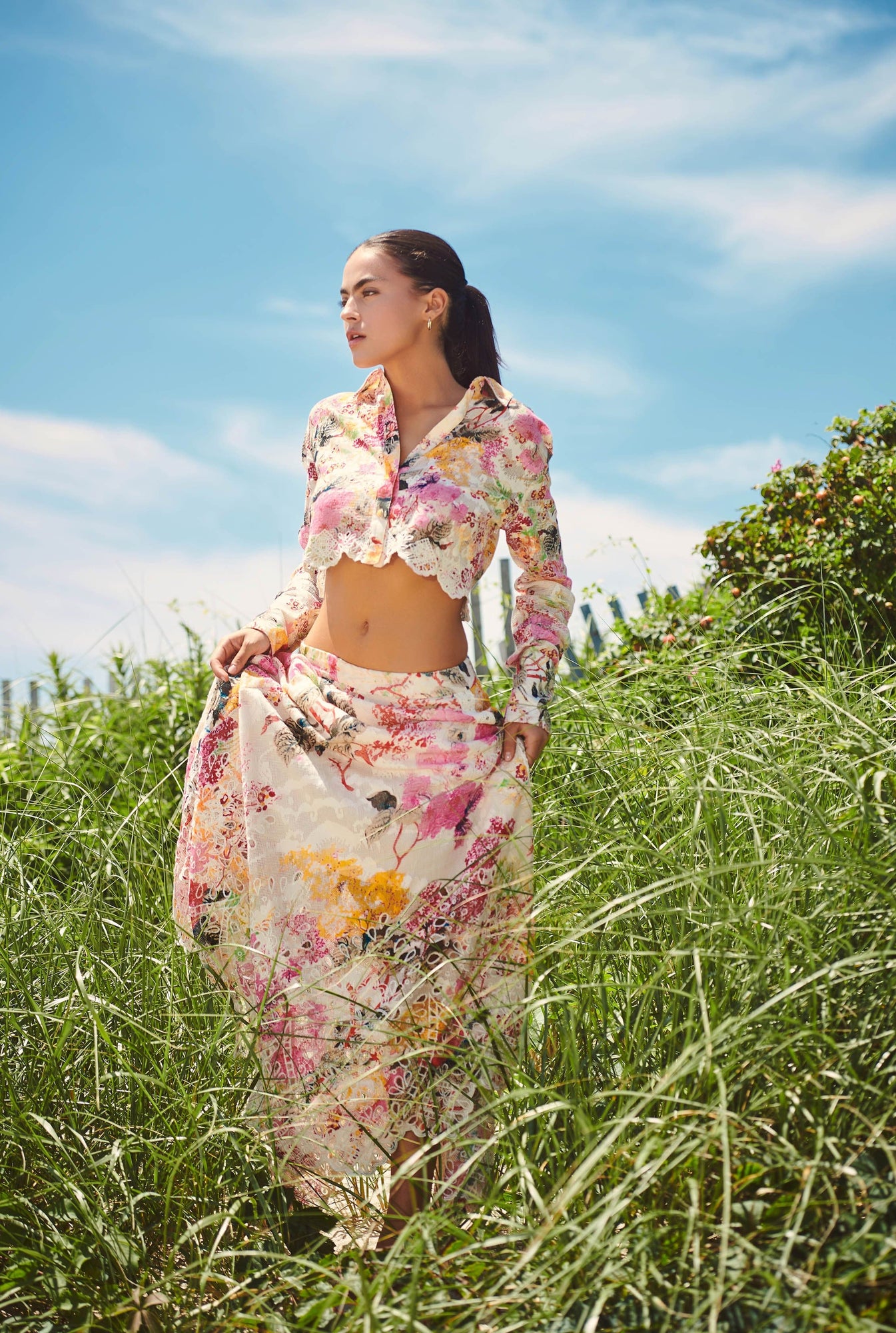 Hemant & Nandita | Charu Crop Shirt | Multicolor