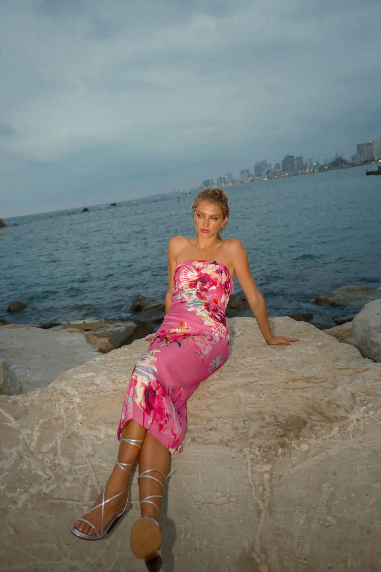 Rococo Sand | Quin Midi Dress | Pink