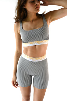 Brice Ribbed Bra | Neutral