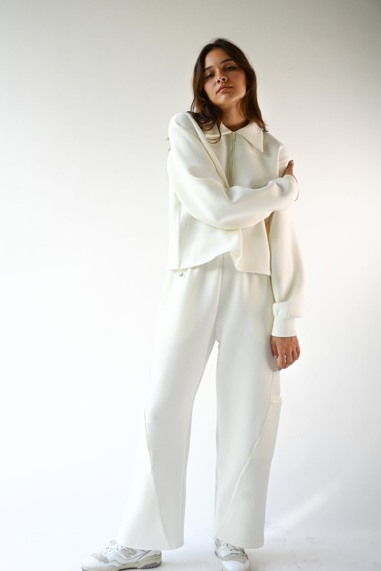 Kasey Knit Neoprene Jacket | Offwhite