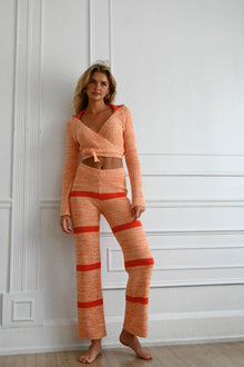 Womens | Marigold Wrap Set | Orange Knit
