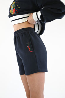 Herald Floral Sweat Shorts | Navy