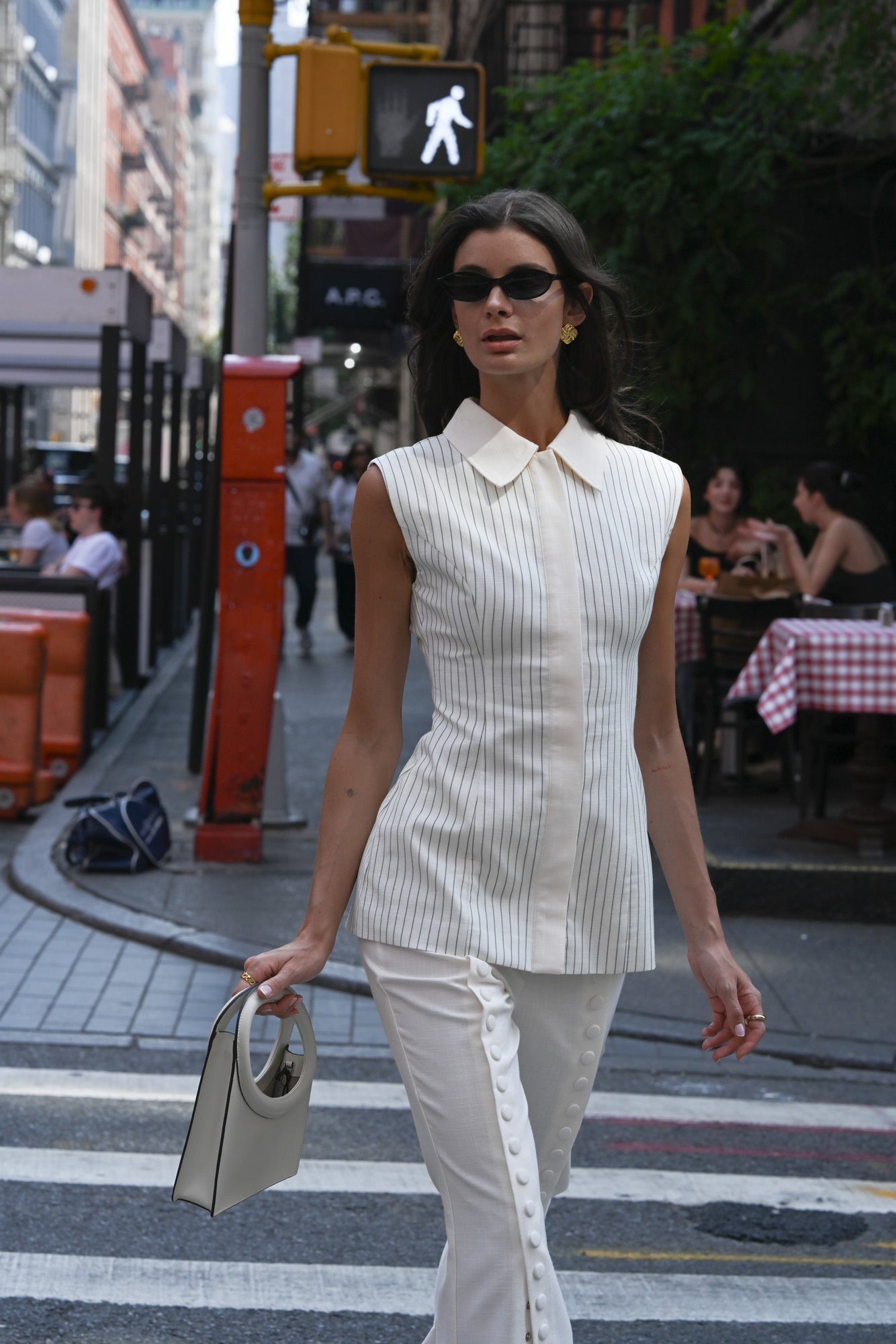 Anni Linen Top | White