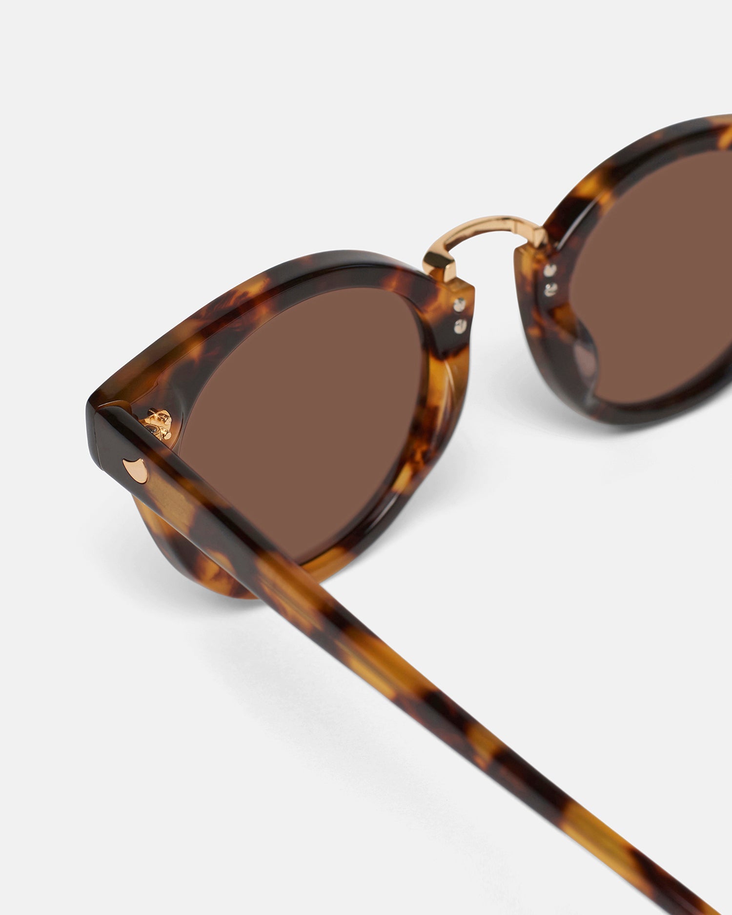 Unisex | Duy Bio-Plastic Round-Frame Sunglasses | Dark Amber