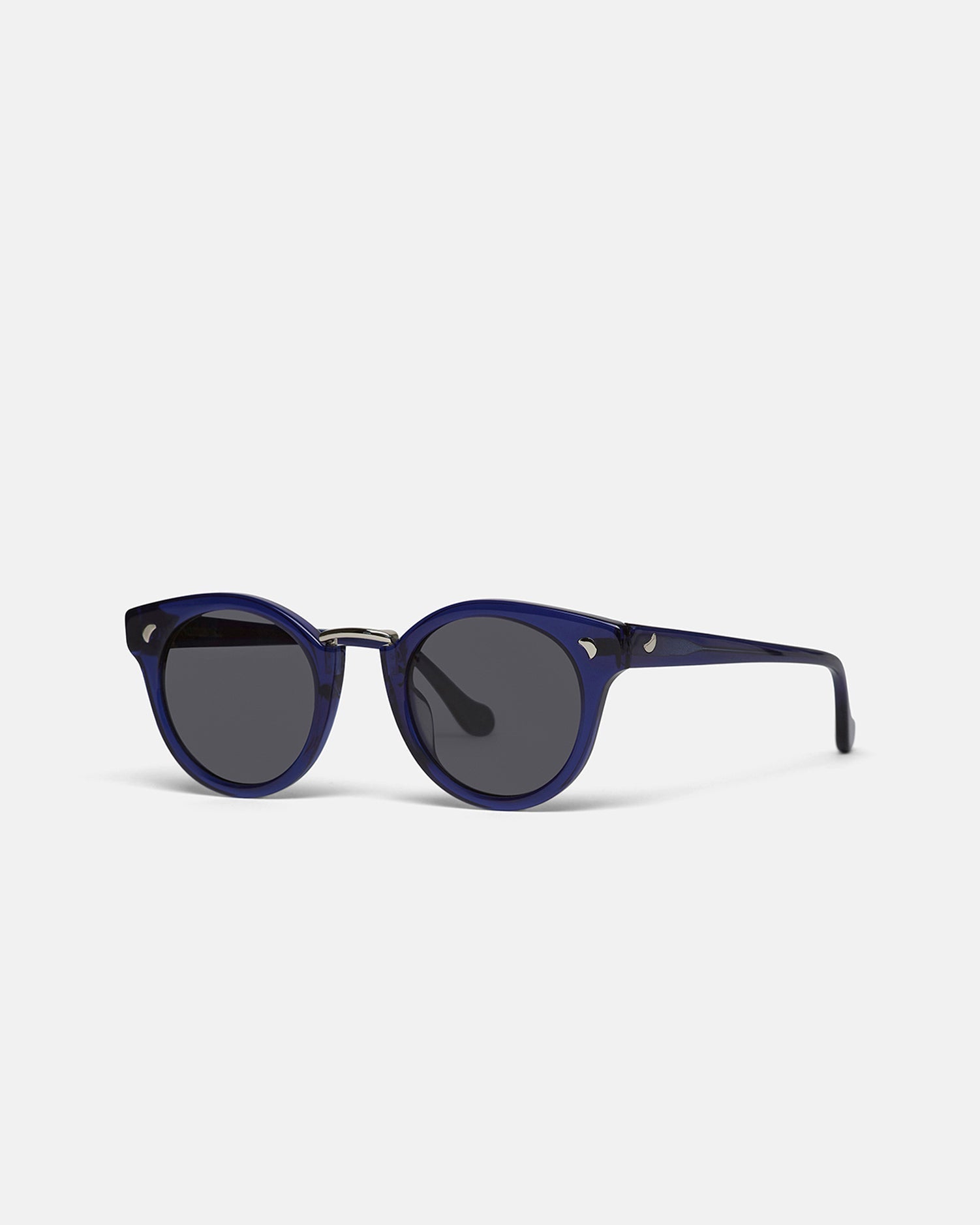 Unisex | Duy Bio-Plastic Round-Frame Sunglasses | Navy