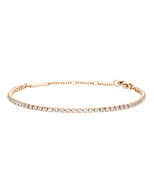 Womens | Quadro Mini & Tennis Bracelet Set | Champagne | Rose Gold