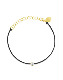 Dainty Diamond Bezel Parachute Bracelet | 14kt Yellow Gold (V1)