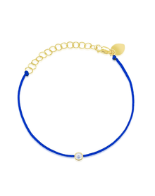 Dainty Diamond Bezel Parachute Bracelet | 14kt Yellow Gold (V2)