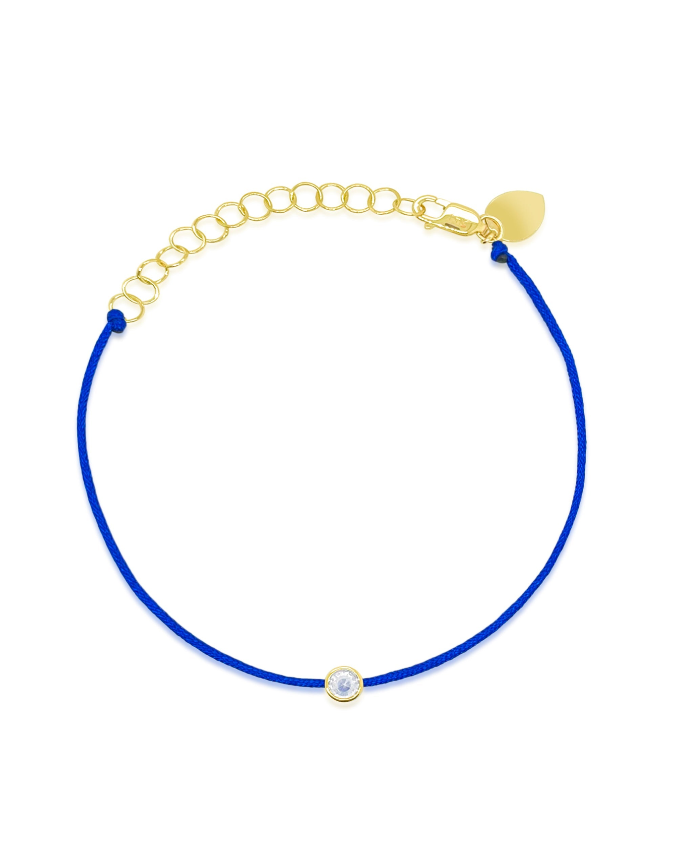 Dainty Diamond Bezel Parachute Bracelet | 14kt Yellow Gold (V2)