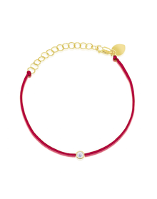 Dainty Diamond Bezel Parachute Bracelet | 14kt Yellow Gold (V3)