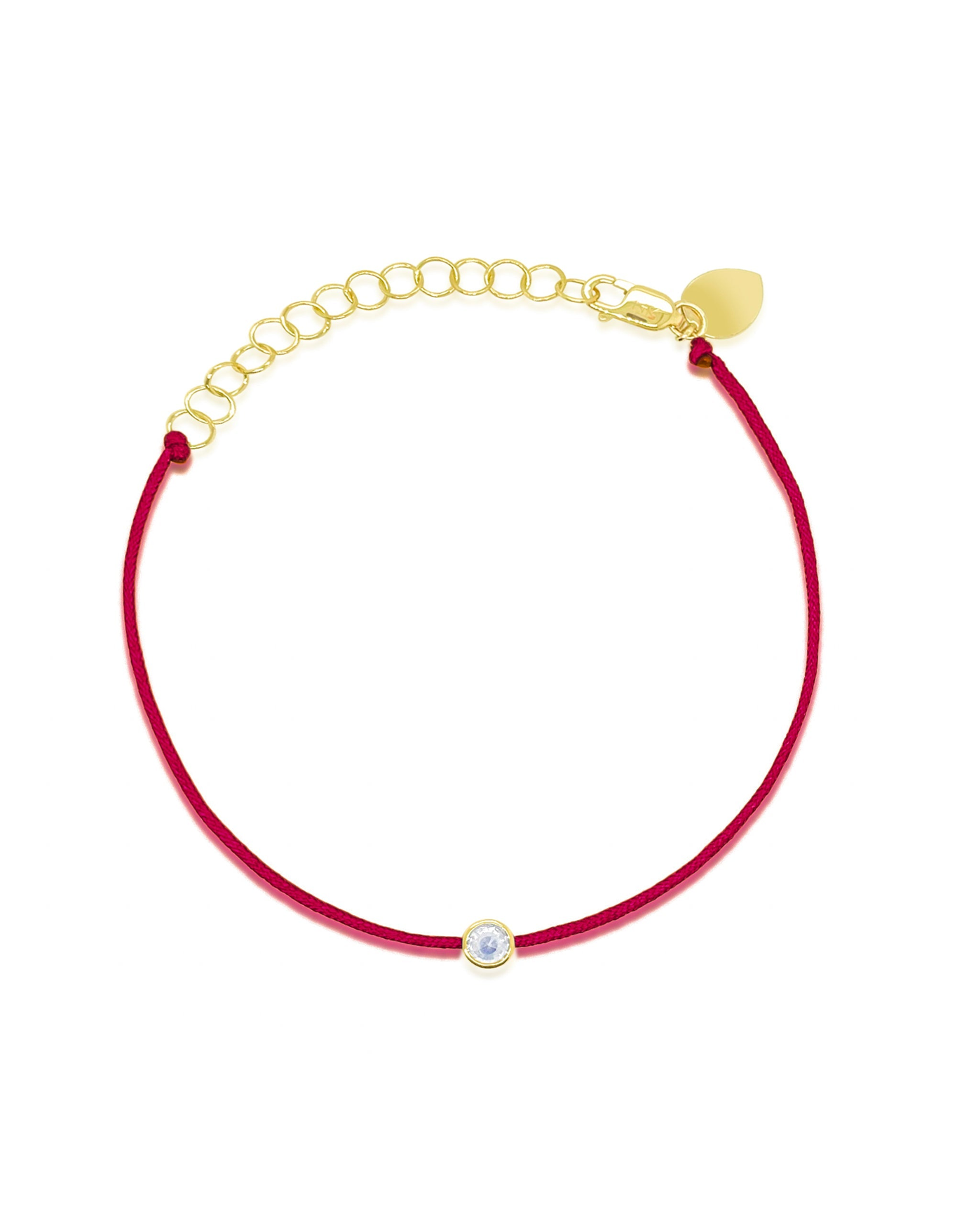 Dainty Diamond Bezel Parachute Bracelet | 14kt Yellow Gold (V3)