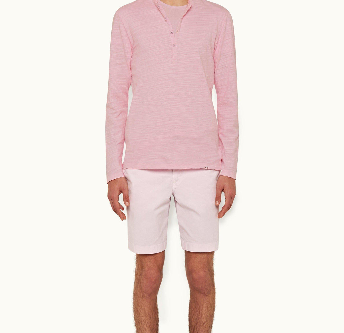 Dane Cotton Twill Longest-Length Cotton Twill Shorts | Conch Pink