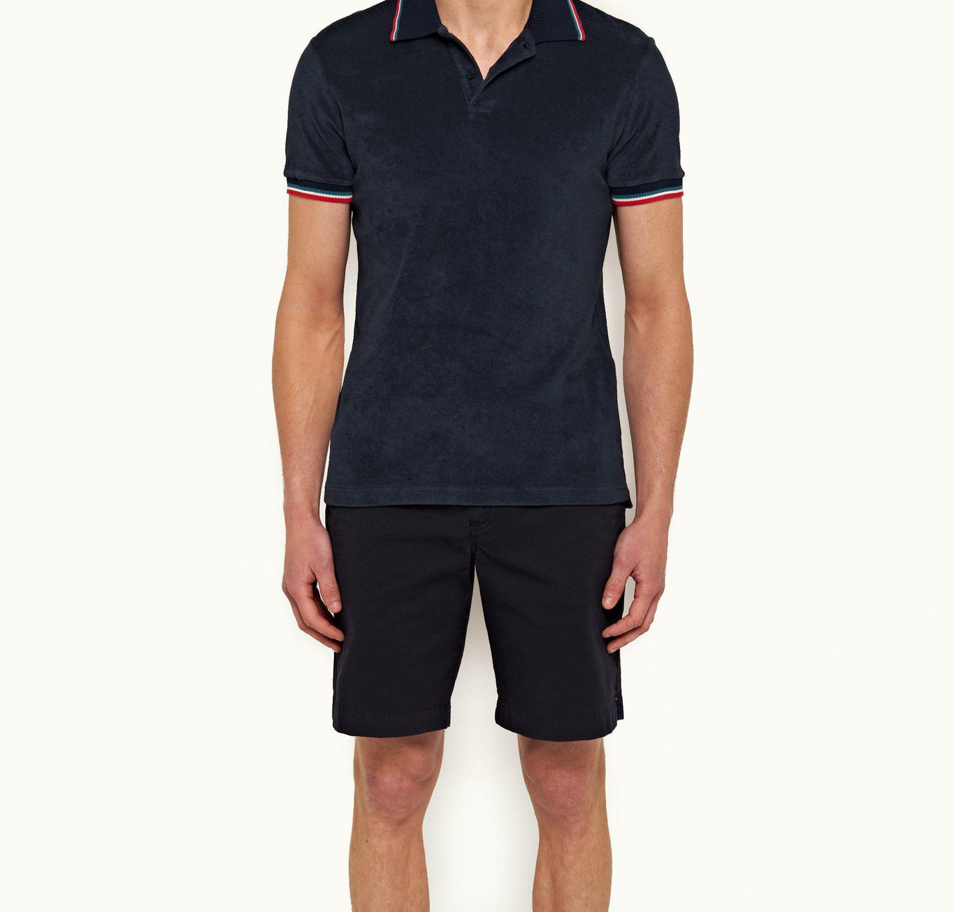Dane Cotton Twill Longest-Length Cotton Twill Shorts | Night Iris