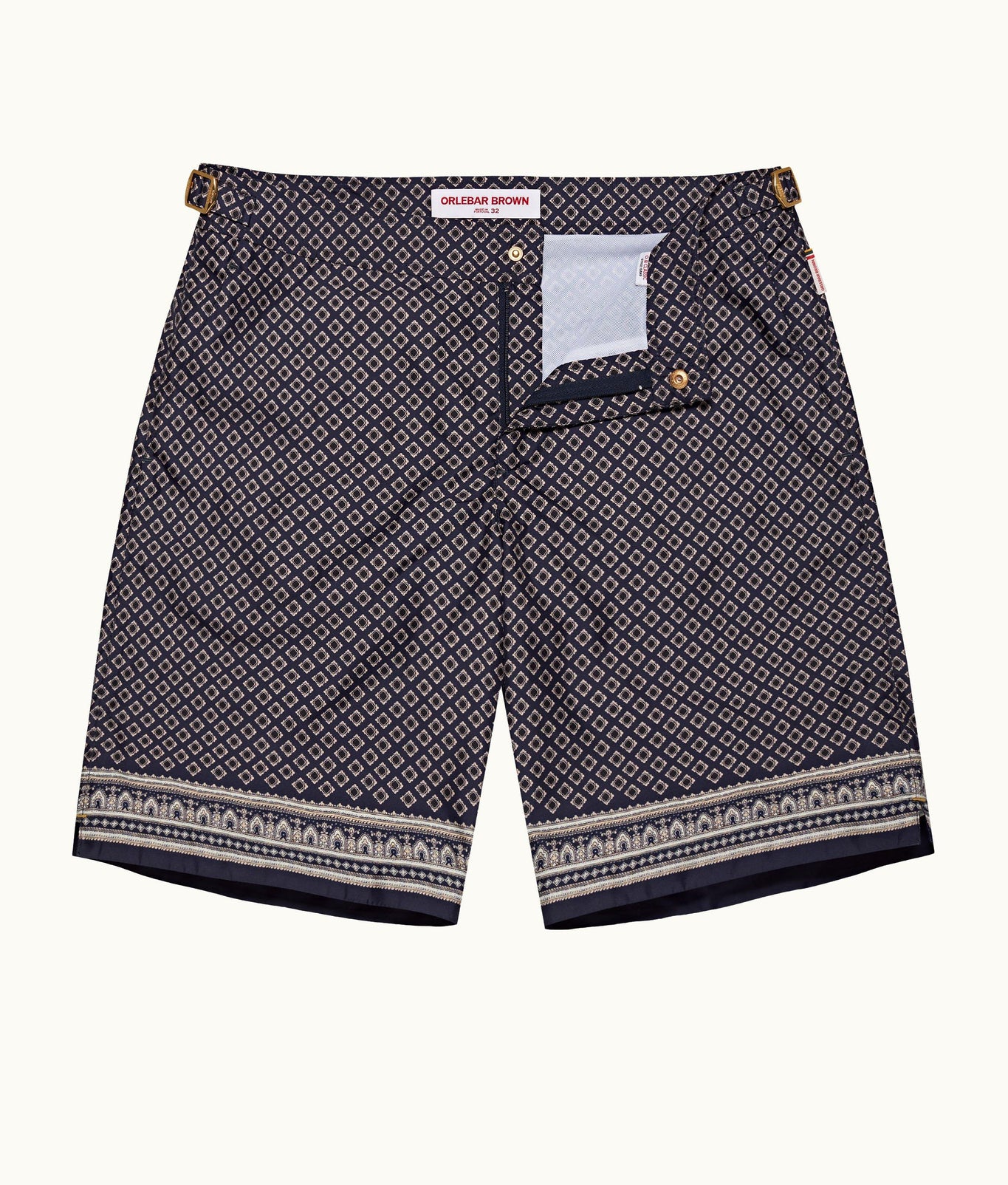 Dane Solmio Print Longer-Length Swim Shorts | Night Iris