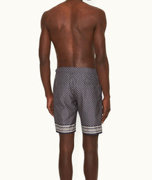 Dane Solmio Print Longer-Length Swim Shorts | Night Iris