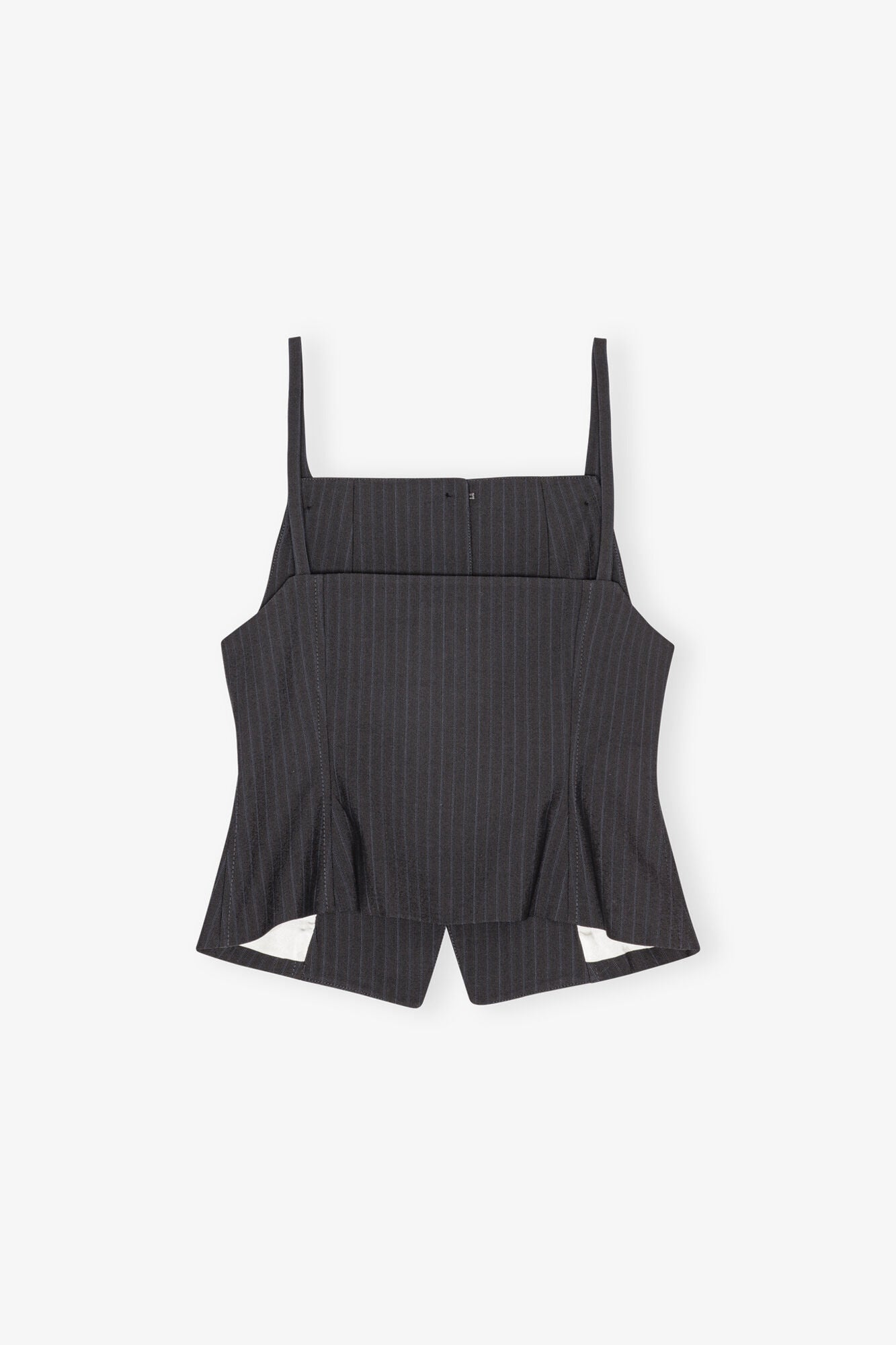 Dark Grey Stripe Suiting Vest Top | Phantom
