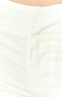 Delaney Linen Blend Pants | White