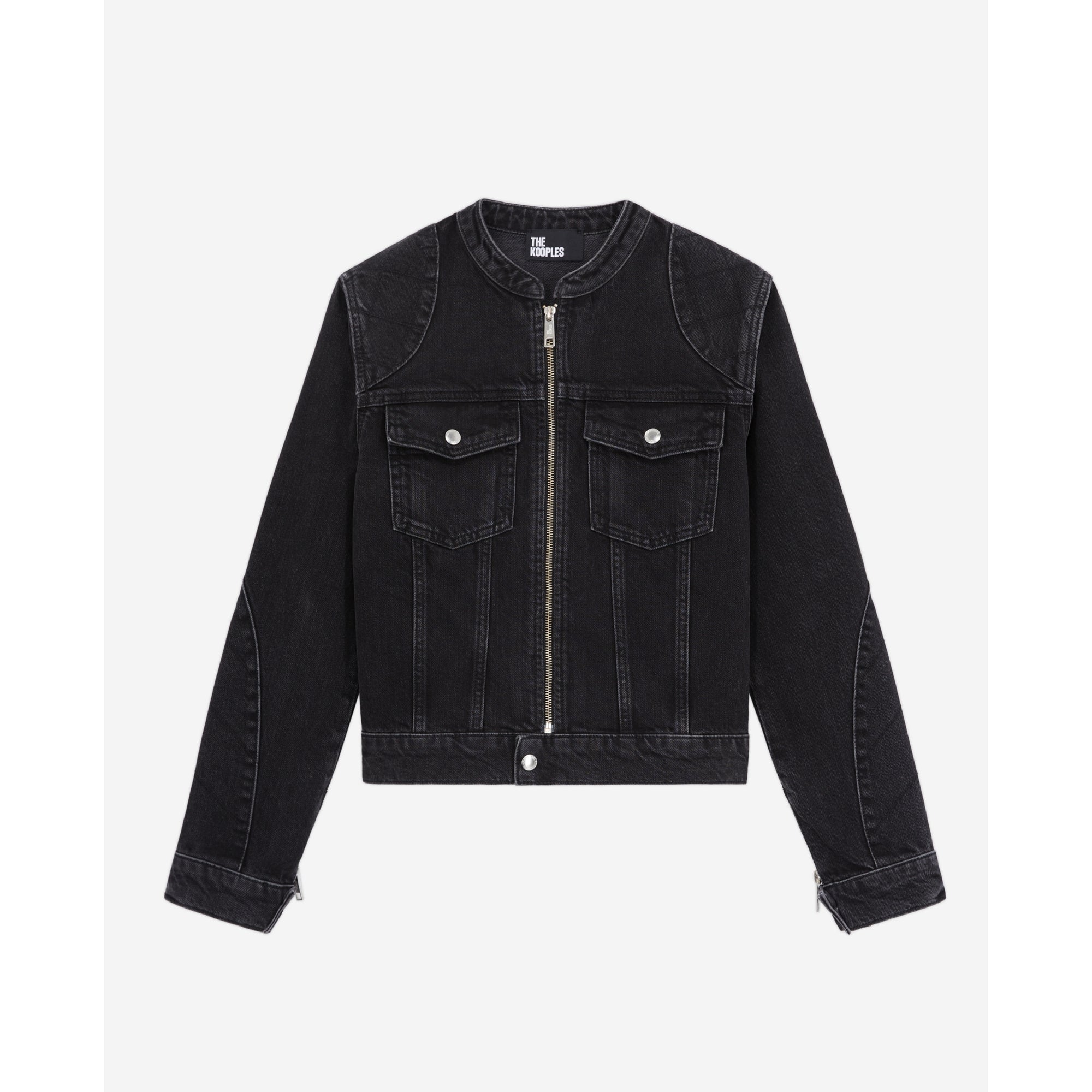 Denim Biker Jacket | Women | Black Washed