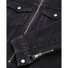 Denim Biker Jacket | Women | Black Washed