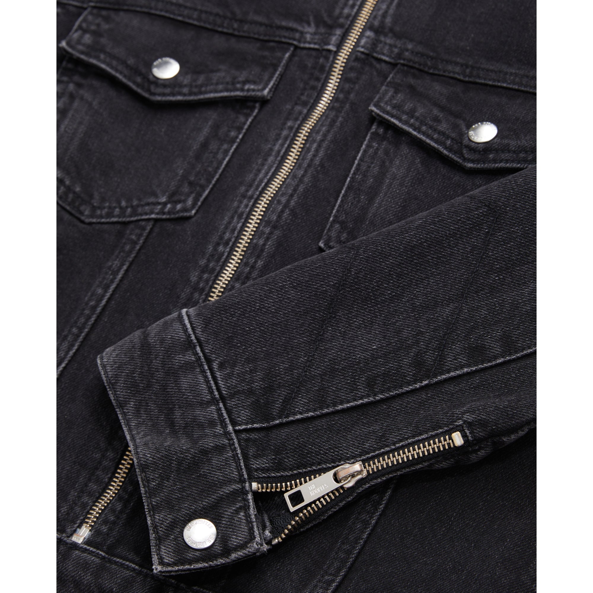 Denim Biker Jacket | Women | Black Washed