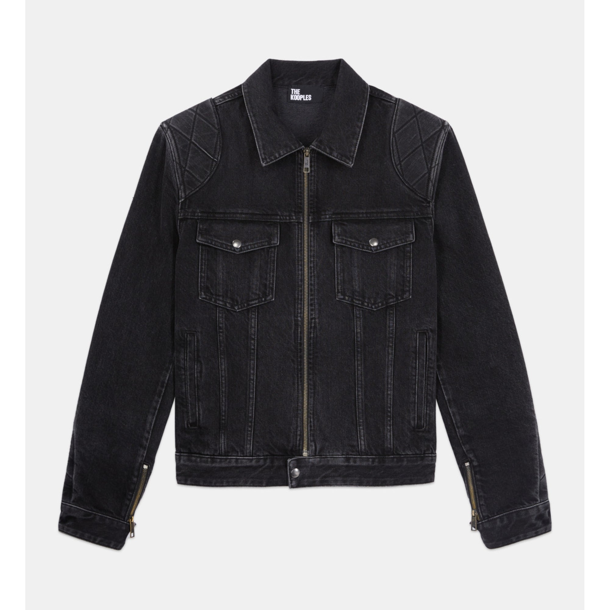 Denim Biker Jacket | Men | Black Washed