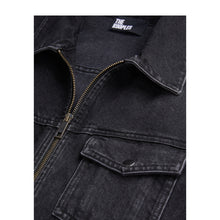 Denim Biker Jacket | Men | Black Washed