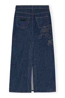 Denim Rose Maxi Skirt | Rinse