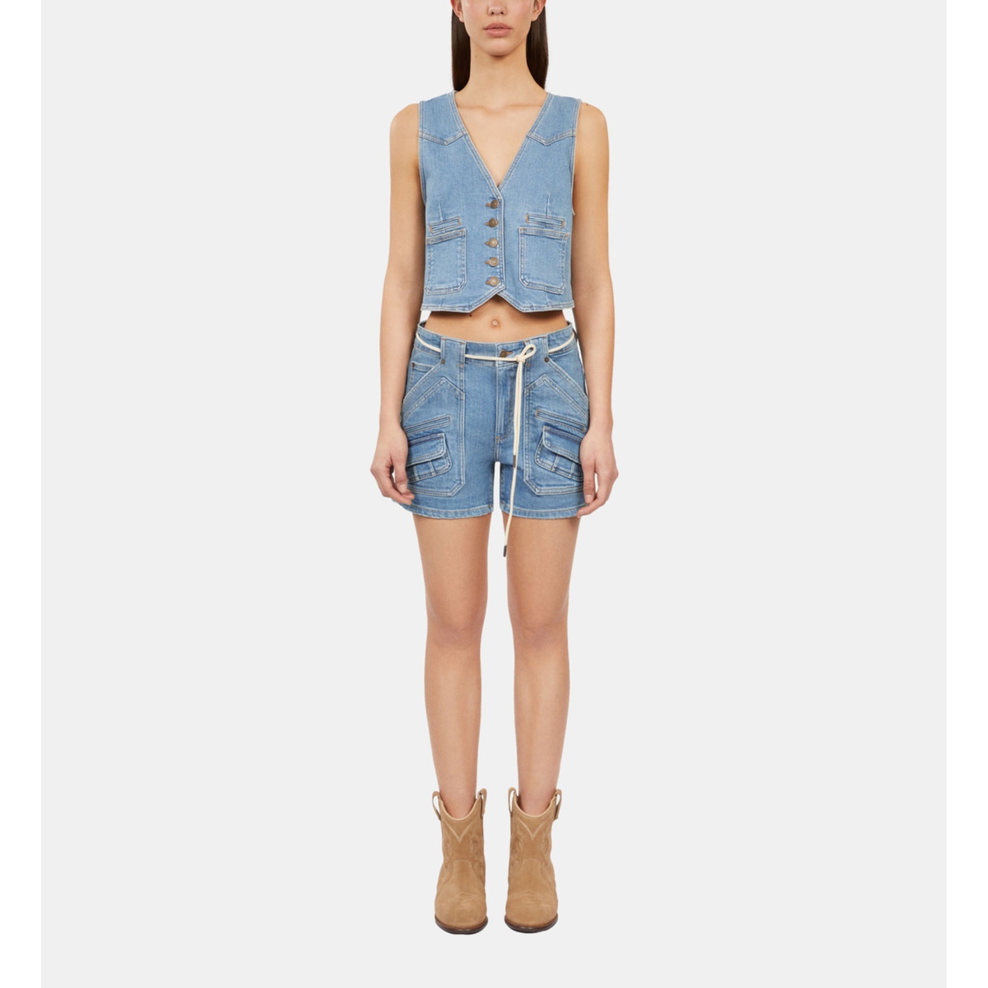 Denim Waistcoat | Women | Blue