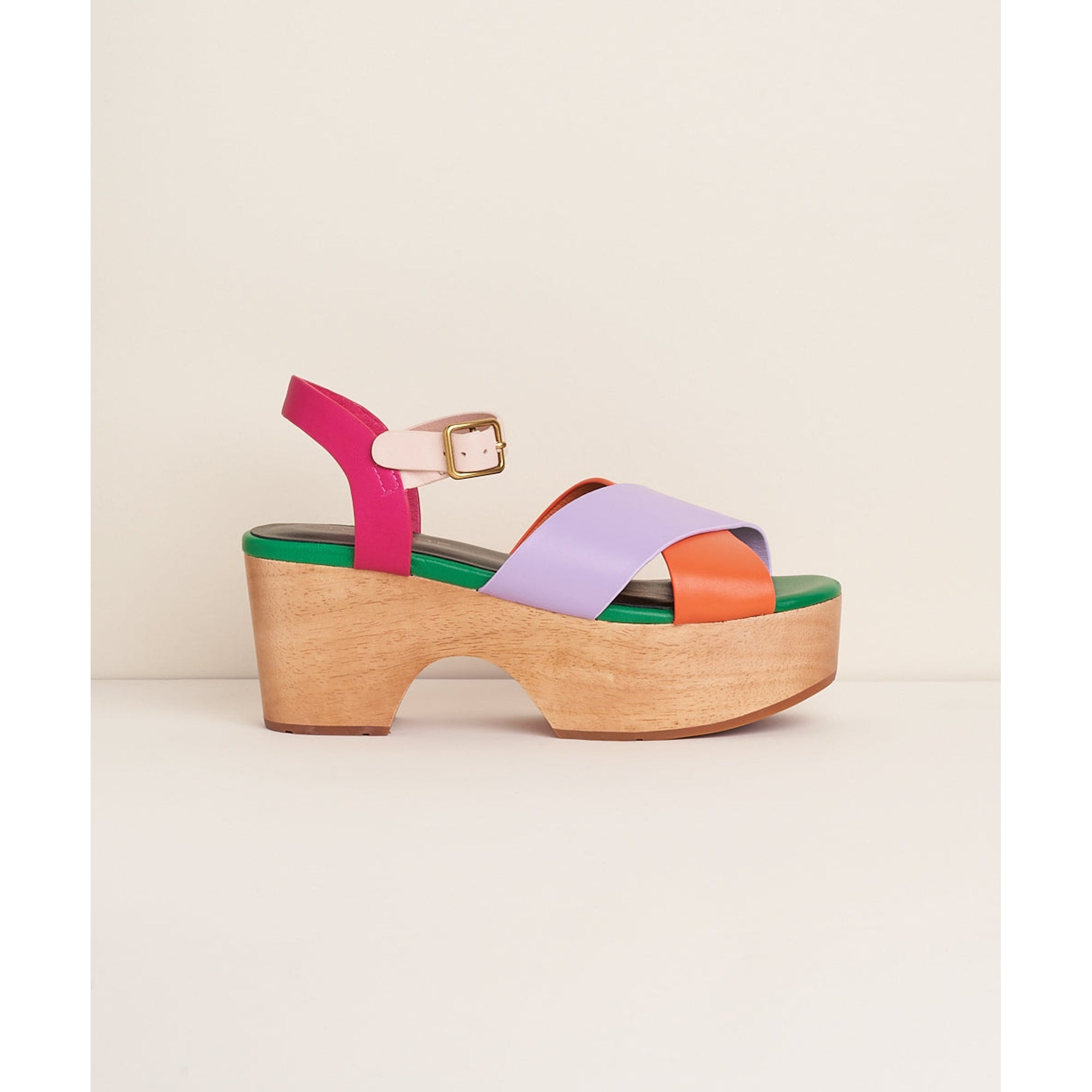 Dermot Chunky Platform Clog Sandal | Confetti