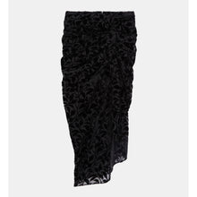 Devoré Velvet Midi Skirt | Women | Black