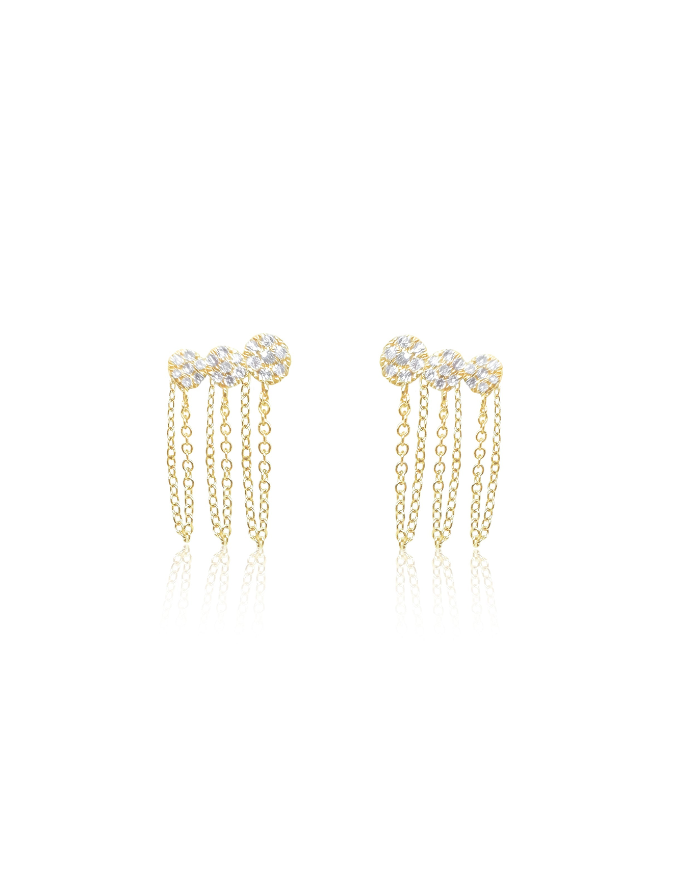 Diamond Fringe Earrings | 14kt Yellow Gold