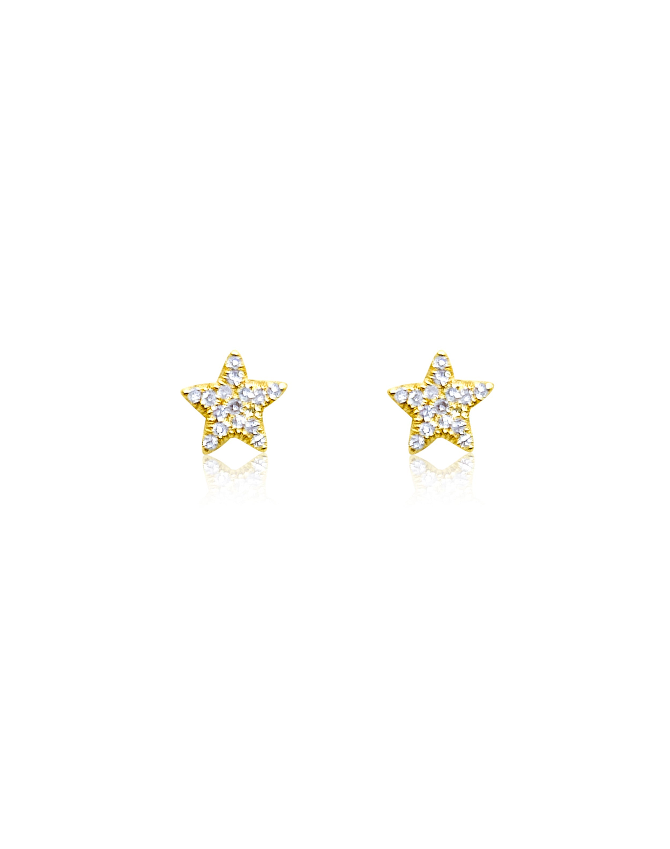 Diamond Star Studs | Yellow Gold