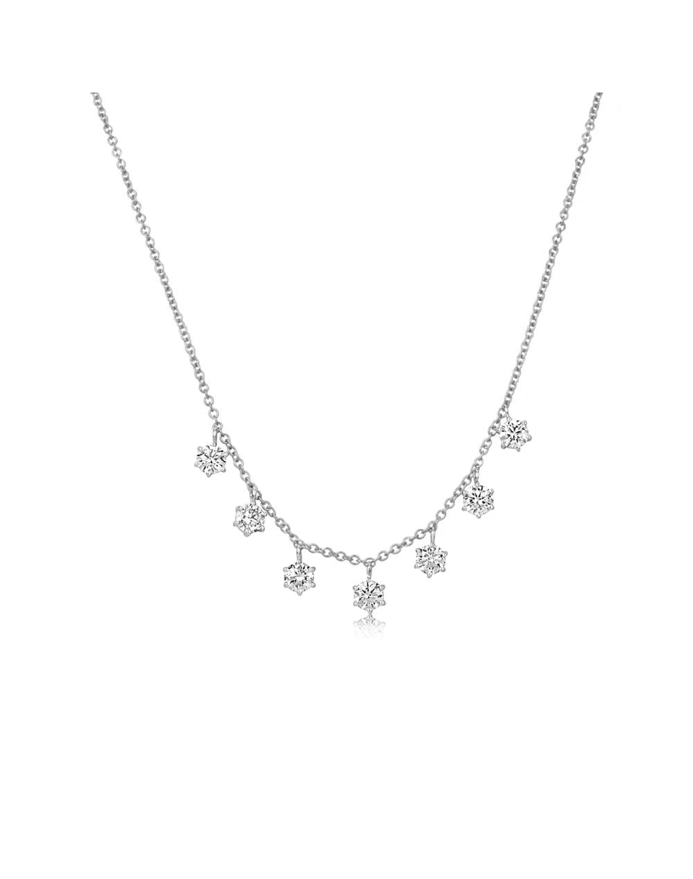 Diamonds Necklace White Sapphire | White Gold