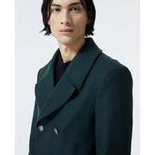 Double-Breasted Bottle Coat In Wool | Men | Dark Green