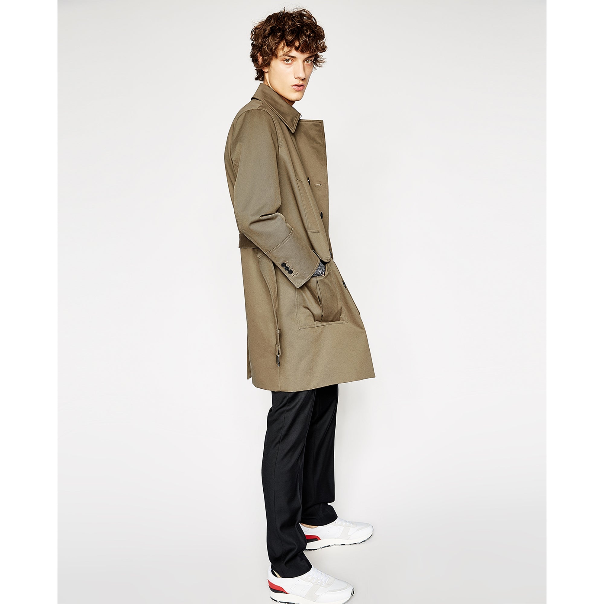 Double-Breasted Trench Coat | Men | Camel