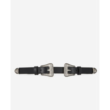 Double Buckle Western-Style Belt | Women | Black