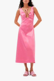 Double Satin Halter Neck Dress | Wild Orchid