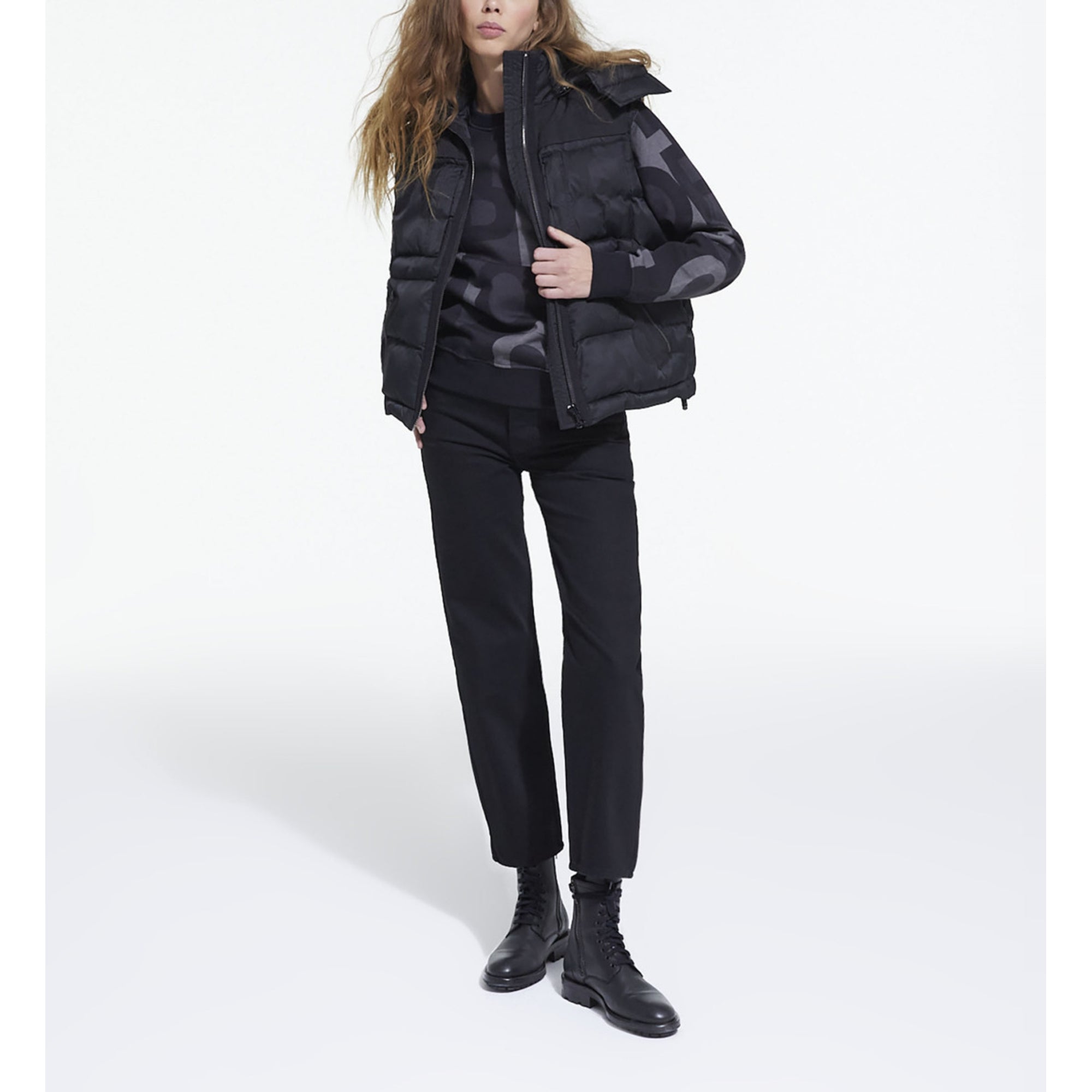 Down Jacket With The Kooples Logo | Women | Black